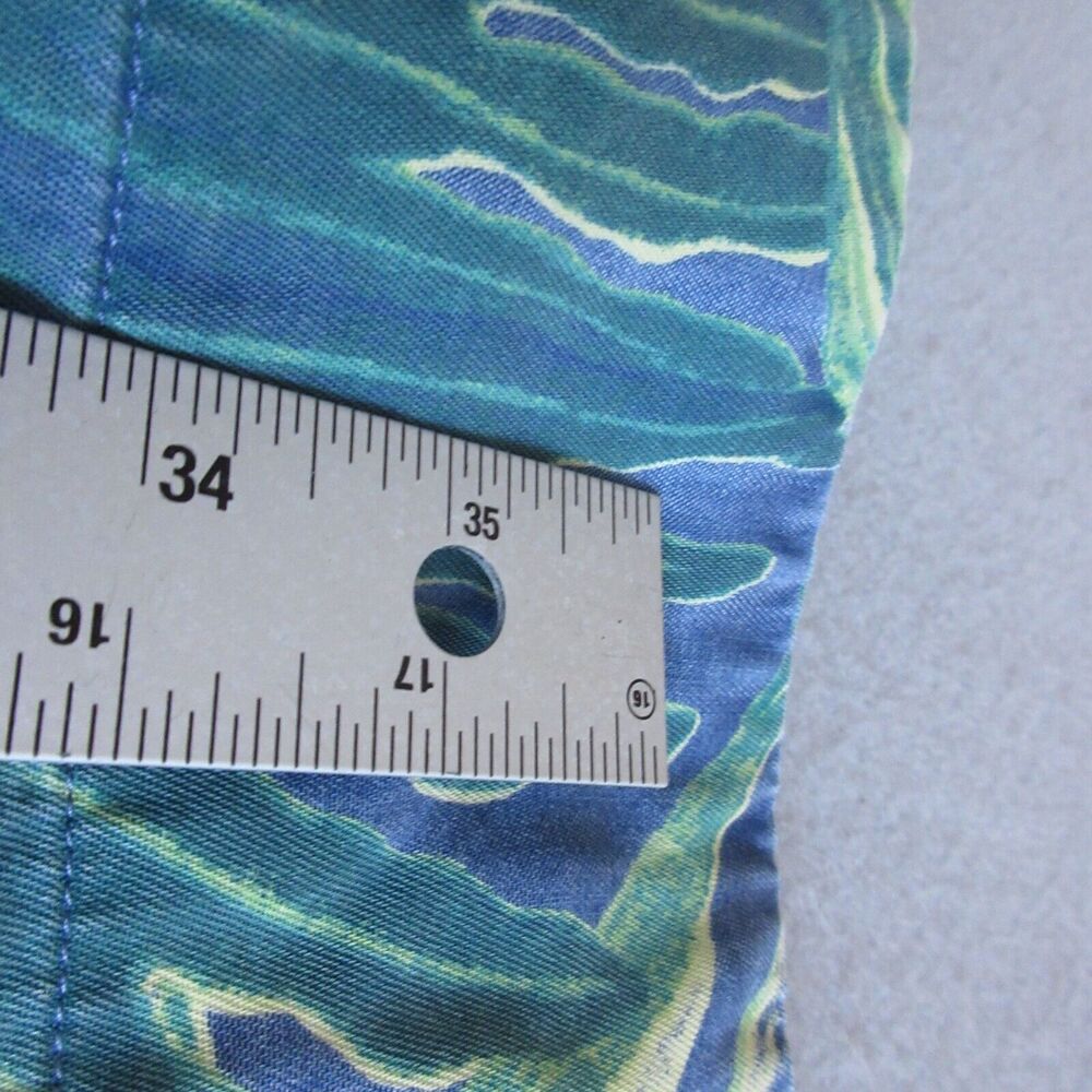 Tommy Bahama Dress XL Floral Shift Pockets Tencel Chambray Beach Vacation - Picture 7 of 10